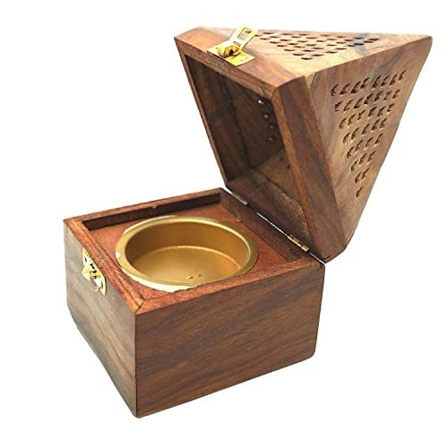 Santarms® sambrani Stand wooden Incense Holder Incense Box Fragrance Stand Holder