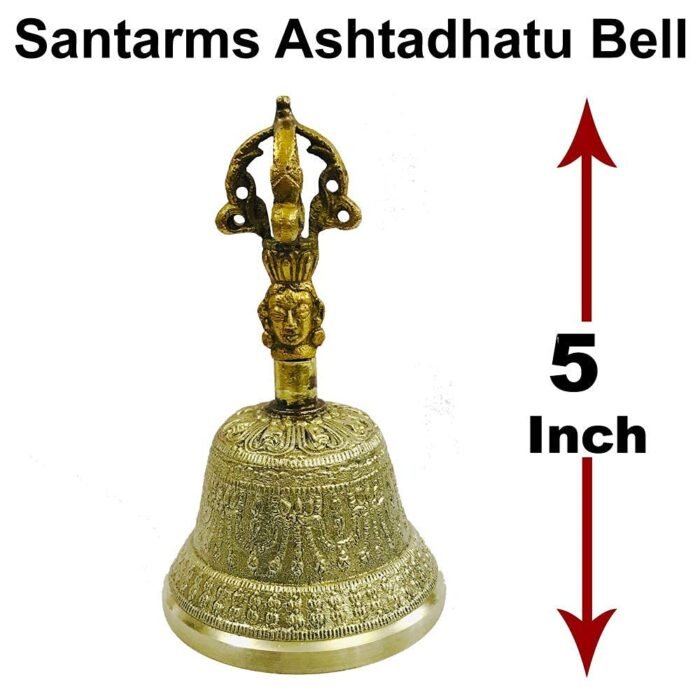 Santarms Ashtadhatu Temple Bell Brass Bell Ghanti Temple For Home Big Size Items
