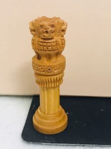 Santarms wooden Ashoka pillar 3" Inch - ashoka stambh for table advocate accessories gifts