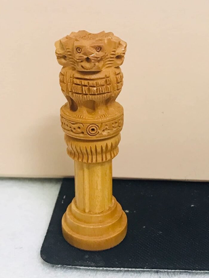 Santarms wooden Ashoka pillar 3" Inch - ashoka stambh for table advocate accessories gifts