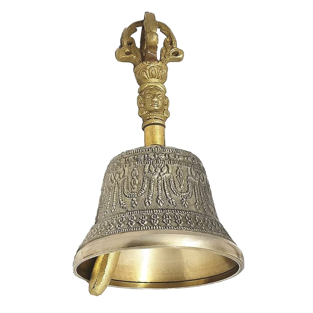 Santarms Ashtadhatu Temple Bell Brass Bell Ghanti Temple For Home Big Size Items