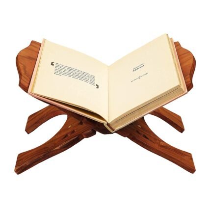 Santarms Wooden holy Bible Stand Foldable Book rehal for Reading - Portable, Easy to Carry, Strong Built-up Quality Wood, Marriage Gift for Bride or Bridal - 12 inch